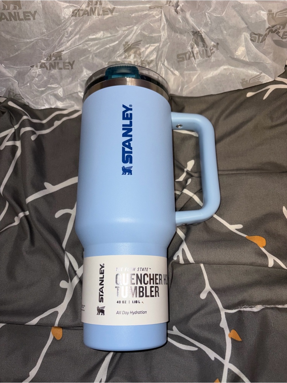 Stanley Quencher H2.0 Flowstate 40oz Stainless Steel Blue ProTour Flip Straw